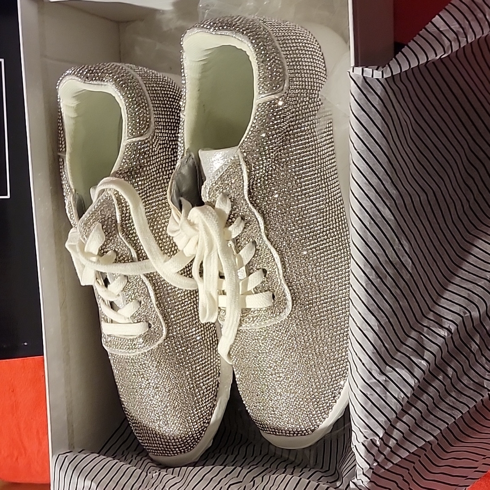 David's bridal bling sneakers NIB